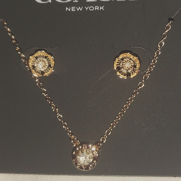 Coach earrings and necklace set - Picture 2 of 2